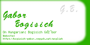 gabor bogisich business card